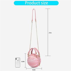 img 3 attached to BABABA Basketball Shoulder Messenger Suitable Women's Handbags & Wallets for Shoulder Bags