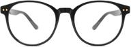 unisex tr90 round eyewear frame: blue light blocking glasses for women and men, computer glasses logo
