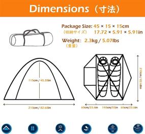 img 3 attached to 🏕️ TRIWONDER Camping Tent: Waterproof & Lightweight Dome Tent for Backpacking, Fishing & More - 1-2-3 Person, 3-4 Season