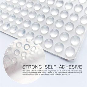 img 2 attached to 🛡️ Protective PTAPIPI 100 PCS Clear Self-Adhesive Bumper Pads - Reduce Noise and Prevent Damage for Cabinets, Appliances, Electronics, Furniture, Picture Frames, Drawers, Cupboards