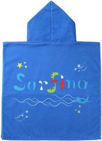 img 3 attached to Adorable Kids Hooded Beach Towel for 1-6 Year Olds: Boys and Girls Swim Pool Coverup, Bath Towel Wrap with Cute Cartoon Animals - Perfect Toddler Pool Towel!