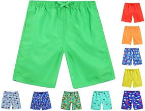 img 4 attached to 🩳 DECKTIN Quick Dry Boys Swim Trunks: Beach Board Shorts for Kids Swimwear