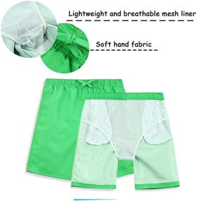 img 2 attached to 🩳 DECKTIN Quick Dry Boys Swim Trunks: Beach Board Shorts for Kids Swimwear