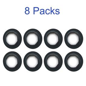 img 2 attached to 🔩 (8 Pack) Hard-to-Find Spring Steel Push-On Pushnuts - Dolly Wheel Lock Washers for 5/8" Dolly Axle Rods - Oiled Phosphate Finish Design