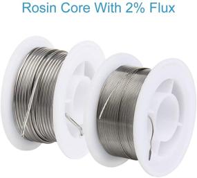 img 2 attached to 50g 60/40 Rosin Core Solder Wire - 0.6mm and 1.5mm Tin Lead 🔌 Rosin Core Solder for Stained Glass, Electronics, Gauge Wires, Jewelry, Electric Toys, and Models