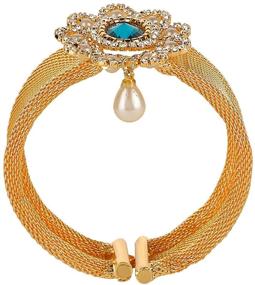 img 1 attached to 💎 Sparkling Ethnadore Rhinestone Bracelet: Changeable Bollywood Style Jewelry for Girls