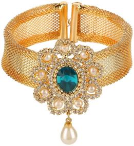 img 3 attached to 💎 Sparkling Ethnadore Rhinestone Bracelet: Changeable Bollywood Style Jewelry for Girls