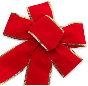 img 2 attached to 🎀 Enhance Your Holiday Décor with Velvet Christmas Bows Giant Decorations