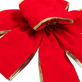 img 1 attached to 🎀 Enhance Your Holiday Décor with Velvet Christmas Bows Giant Decorations