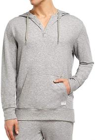 img 1 attached to IST Henley Sweatshirt Sweater Heather Men's Clothing