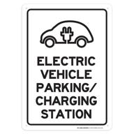 electric vehicle parking charging sign logo