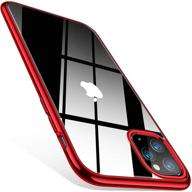 📱 torras crystal clear iphone 11 pro case - non-yellowing, shockproof slim cover, red logo