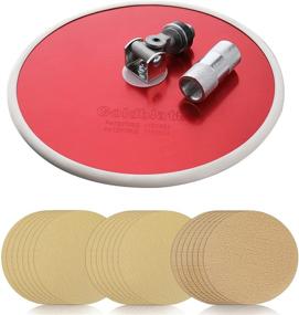 img 4 attached to 🔧 Goldblatt 9 Inch Drywall Sander with 30pcs Sanding Discs - Hook and Loop 80 x 100/180 Mixed Grit for Efficient Wall Cleaning and Polishing