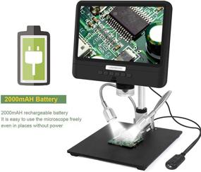 img 2 attached to High-Resolution Digital Microscope with Large 8.5 inch LCD Screen and Long Distance Lens for Enhanced Repair, Soldering, Material Inspection, and Observation