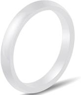 💍 beautiful 3mm ceramic wedding band ring for timeless promises, anniversaries, and stacking logo