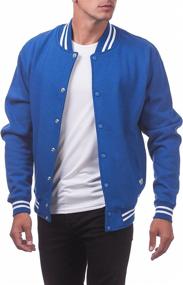 img 1 attached to Men's Varsity Fleece Baseball Jacket by Pro Club