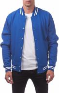 men's varsity fleece baseball jacket by pro club логотип