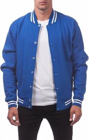 img 4 attached to Men's Varsity Fleece Baseball Jacket by Pro Club