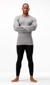 img 2 attached to Ultimate Performance: DEVOPS 2 Pack Men's Thermal Long Sleeve Compression Shirts