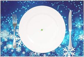 img 3 attached to 🌨️ WOOR Resistant Christmas Snowflakes Placemats for Enhanced SEO