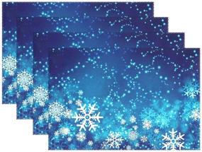 img 4 attached to 🌨️ WOOR Resistant Christmas Snowflakes Placemats for Enhanced SEO