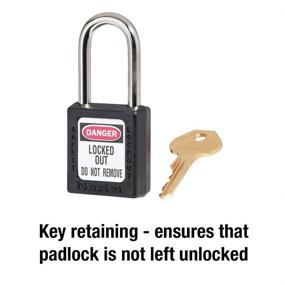 img 1 attached to Black Safety Padlock for 🔒 Lockout Tagout – Master Lock 410BLK