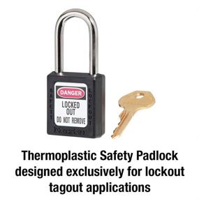 img 3 attached to Black Safety Padlock for 🔒 Lockout Tagout – Master Lock 410BLK