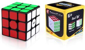 img 1 attached to Enhance Your Cubing Skills with FunDimension QiYi Sail W 3x3 Black Stickerd Speed Cube