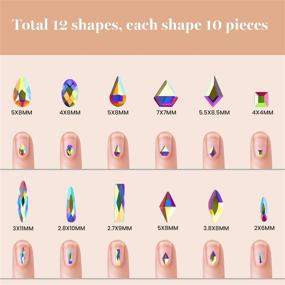 img 2 attached to 💎 Enhance Your Nail Art with Beetles Gel Polish Rhinestones: Crystal Glass AB Gems (120 + 3456 Pcs) - Perfect for Gel, Dip & Acrylic Powder with Nail Rhinestone Glue and Brush