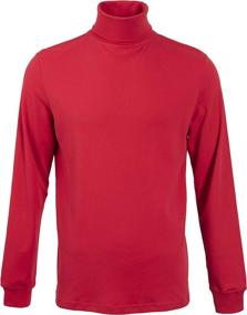 img 4 attached to 👕 Men's Thermal Underwear, Long Sleeve Turtleneck Base Layer Shirts for Skiing - Cotton Knitted Mock Turtleneck Sweaters for Men