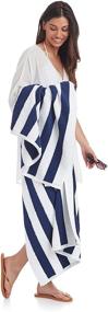 img 3 attached to 🏖️ Navy Blue Cabana Stripe Beach Towel - Pack of 2: Amazon Basics Towel for Beach Adventures