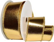 🎀 gold wired lamé ribbon by morex logo