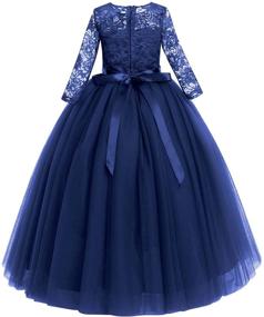 img 2 attached to «Принцесса Бордовая детская одежда: платье с вышивкой для подружки невесты на первом причастии»