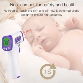 img 3 attached to Non-Contact Forehead Thermometer - Digital Infrared Thermometer with Fever Alarm, Accurate LCD Display for °F/°C Readings, Memory Function (Battery Not Included)