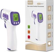 non-contact forehead thermometer - digital infrared thermometer with fever alarm, accurate lcd display for °f/°c readings, memory function (battery not included) logo