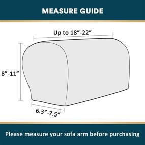 img 3 attached to 🛋️ Превосходные велюровые накладки на подлокотники цвета таупе - комплект из 2 штук | Противоскользящий, стиральный защитник мебели для стульев и диванов