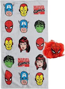 img 4 attached to 🕷️ Jay Franco Marvel Avengers Blast Towel & Loofah Set - Spiderman Theme - Super Soft & Absorbent Cotton - Official Marvel Product