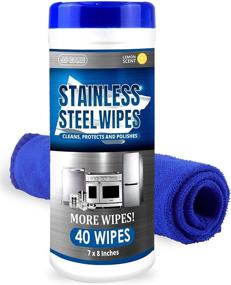 img 4 attached to 🧼 Highly Efficient Stainless Steel Wipes – Pack of 40