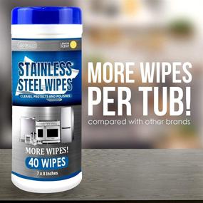 img 2 attached to 🧼 Highly Efficient Stainless Steel Wipes – Pack of 40