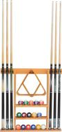 🎱 flintar premium wall cue rack - solid hardwood billiard pool cue stick holder with enhanced direct wall mounting - cue rack only (cues, balls, and ball rack not included) logo