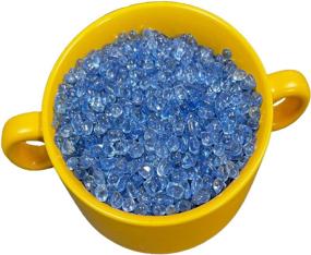 img 3 attached to 🌊 KISEER 1 LB Clear Sea Glass Beads for Aquarium, Fish Tank, Garden Vase, Succulent Plants - Sea Blue Color