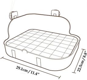 img 2 attached to 🐾 RUBYHOME Small Animal Litter Box Toilet - Plastic Square Cage Corner Potty Trainer - Ideal Bedding Box for Rabbits, Guinea Pigs, Chinchillas, Ferrets, Galesaurs - 11.4 Inches