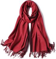 🧣 sojos sc3002: luxurious two-tone cashmere feel wool scarf for women, perfect for stylish wraps and shawls logo