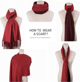 img 1 attached to 🧣 SOJOS SC3002: Luxurious Two-tone Cashmere Feel Wool Scarf for Women, Perfect for Stylish Wraps and Shawls