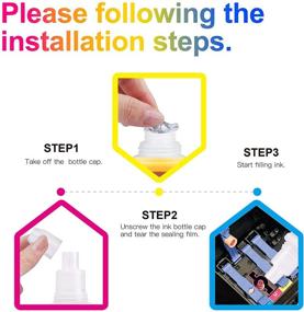 img 1 attached to 🖨️ Uniwork Compatible Epson 502 T502 522 Refill Ink Bottles - 5 Pack for ET-2750 ET-2760 ET-2800 ET-2850 ET-3700 ET-3710 ET-3750 ET-3760 ET-3830 ET-3850 ET-4750 ET-4760 ST-2000 Printer Tray