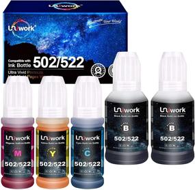 img 4 attached to 🖨️ Uniwork Compatible Epson 502 T502 522 Refill Ink Bottles - 5 Pack for ET-2750 ET-2760 ET-2800 ET-2850 ET-3700 ET-3710 ET-3750 ET-3760 ET-3830 ET-3850 ET-4750 ET-4760 ST-2000 Printer Tray