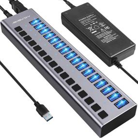img 4 attached to 🔌 ACASIS 16 Port USB 3.0 Powered Hub with On/Off Switches - Efficient Data Splitter for Laptop, PC, and Mobile Devices