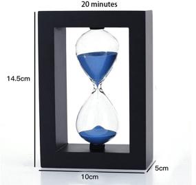 img 1 attached to ⏳ Classic 20-Minute Hourglass Timer with Wood Frame: Time in Style