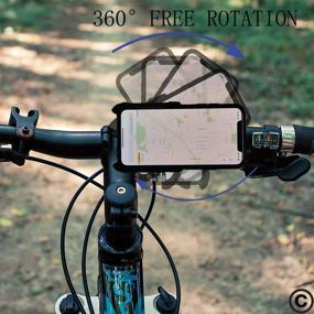 img 1 attached to 🚲 Bike Phone Mount - 360° Rotation Aluminum Alloy Bicycle Phone Holder for 4 to 6.5 Inch Devices - Bike Accessories by RT Swift