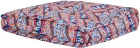 img 1 attached to Cotton Floor Cushion 16X16 Multicolor Bedding